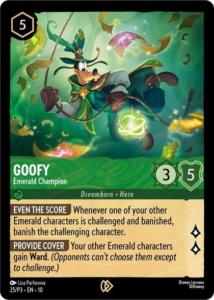 Goofy - Emerald Champion, Disney Lorcana Promo Cards 25