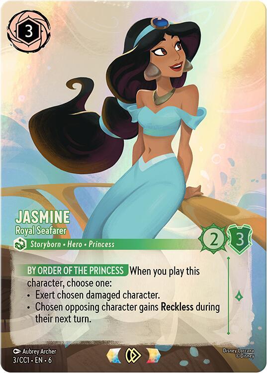 Jasmine - Royal Seafarer, Disney Lorcana Promo Cards 3