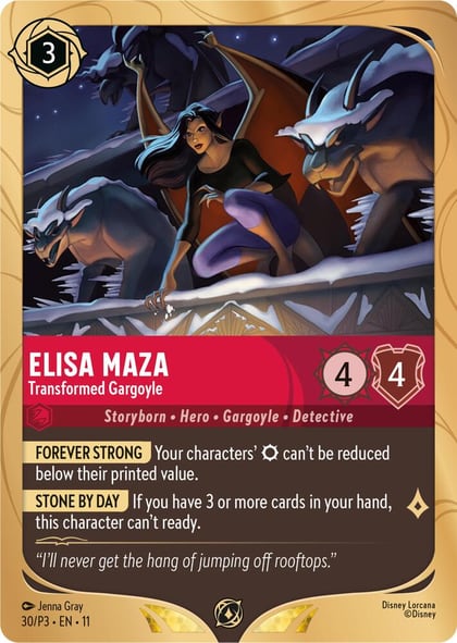 Elisa Maza - Transformed Gargoyle, Disney Lorcana Promo Cards 30