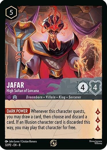 Jafar - High Sultan of Lorcana (Store Champion Participant), Disney Lorcana Promo Cards 32
