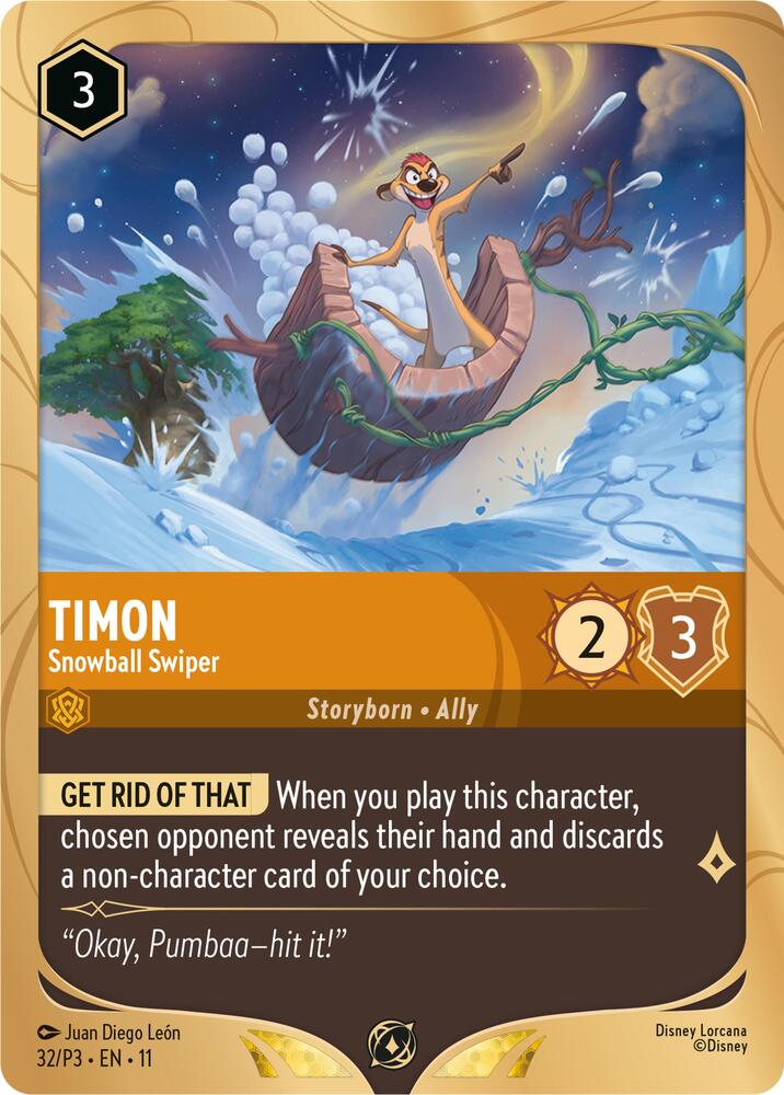 Timon - Snowball Swiper, Disney Lorcana Promo Cards 32