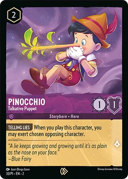Pinocchio - Talkative Puppet, Disney Lorcana Promo Cards 32
