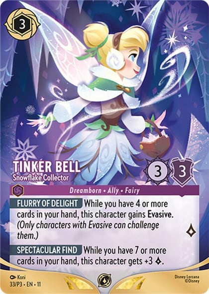 Tinker Bell - Snowflake Collector (Store Championship Participant), Disney Lorcana Promo Cards 33