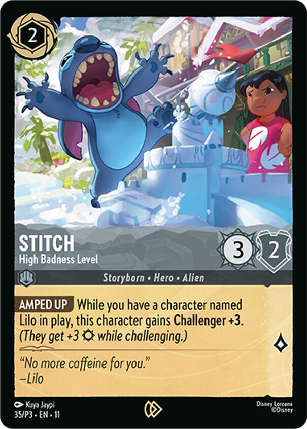 Stitch - High Badness Level, Disney Lorcana Promo Cards 35