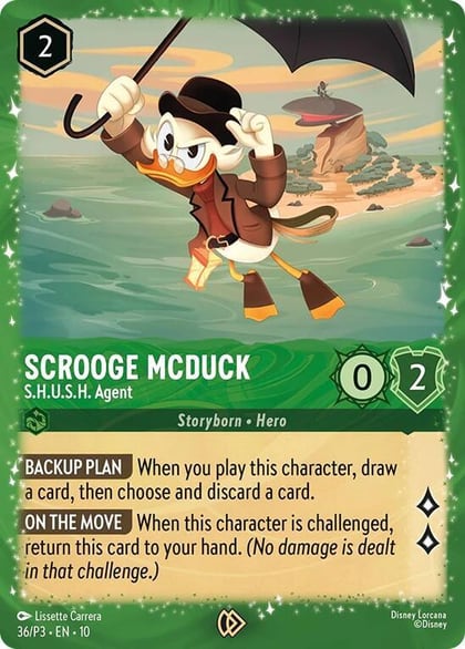 Scrooge McDuck - S.H.U.S.H. Agent, Disney Lorcana Promo Cards 36