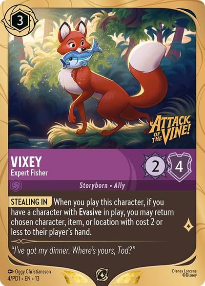 Vixey - Expert Fisher, Disney Lorcana Promo Cards 4