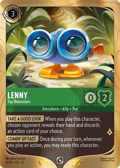 Lenny - Toy Binoculars, Disney Lorcana Promo Cards 49