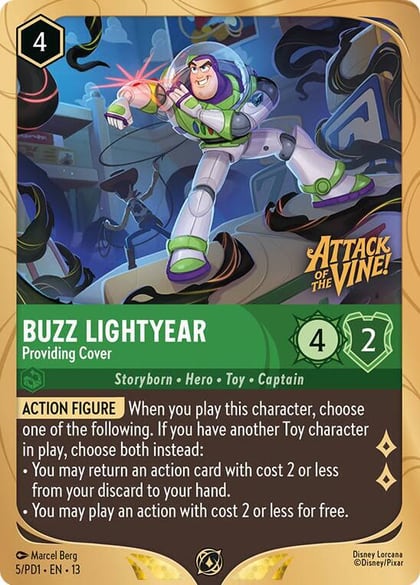 Buzz Lightyear - Providing Cover, Disney Lorcana Promo Cards 5
