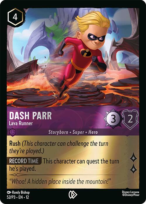 Dash Parr - Lava Runner, Disney Lorcana Promo Cards 52