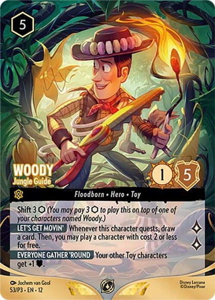 Woody - Jungle Guide (Store Championship Participant), Disney Lorcana Promo Cards 53