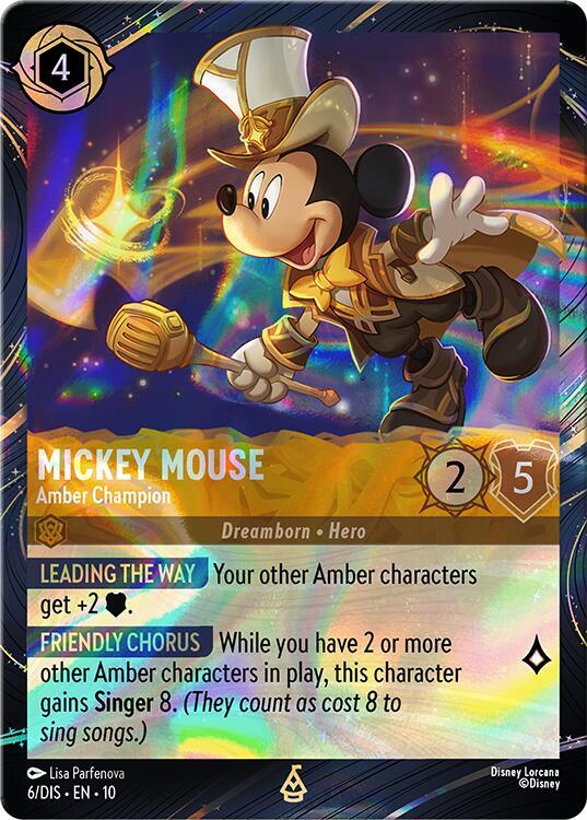 Mickey Mouse - Amber Champion, Disney Lorcana Promo Cards 6