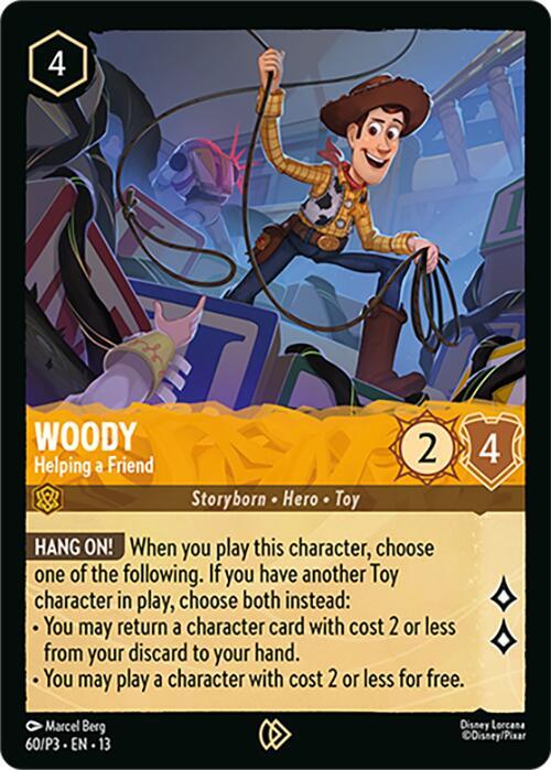 Woody - Helping a Friend, Disney Lorcana Promo Cards 60