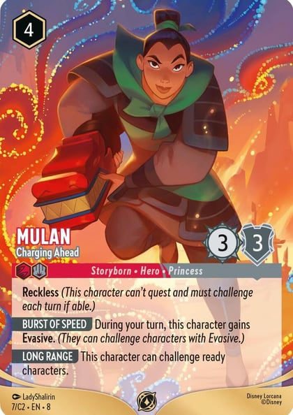 Mulan - Charging Ahead, Disney Lorcana Promo Cards 7