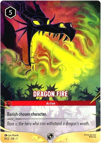 Dragon Fire (9/C2), Disney Lorcana Promo Cards 9