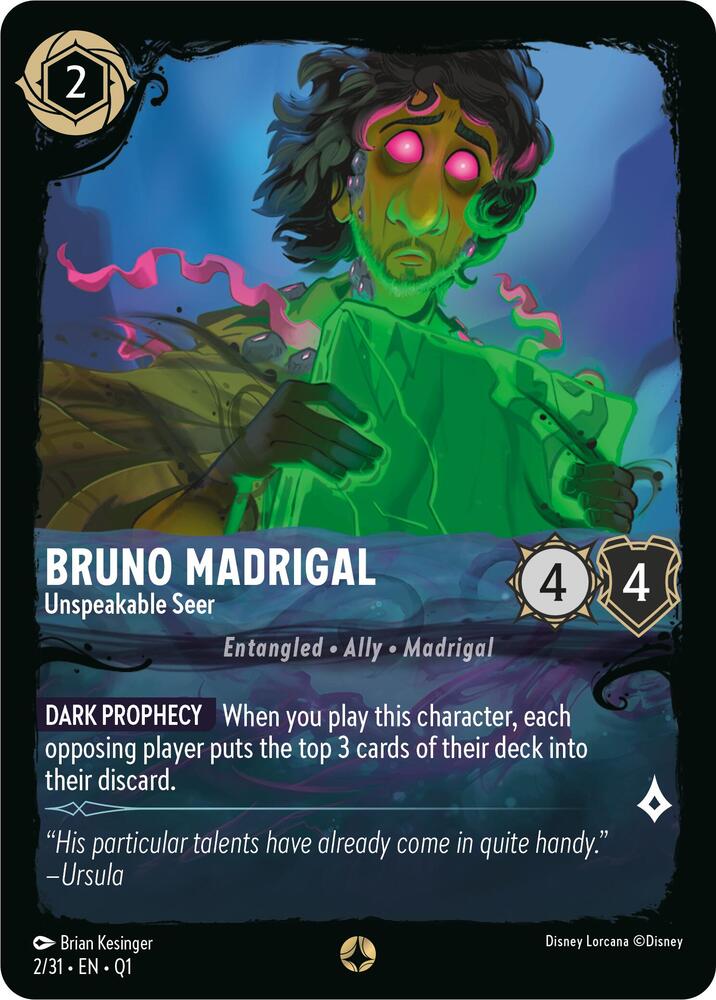 Bruno Madrigal - Unspeakable Seer, Illumineer's Quest: Deep Trouble 2/31