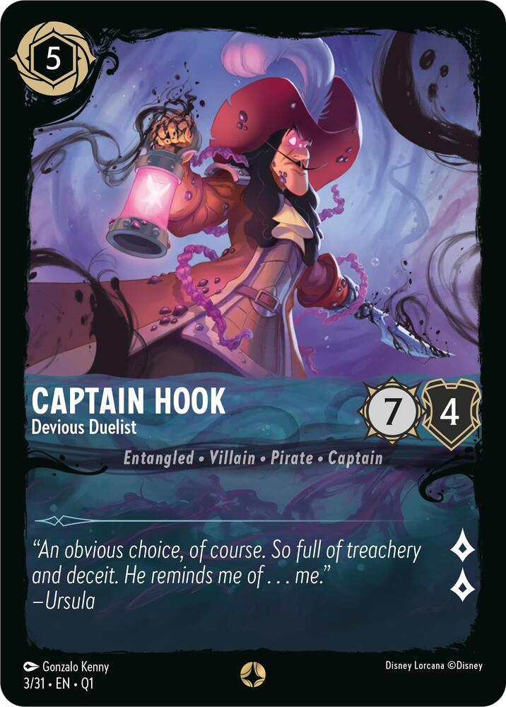 Captain Hook - Devious Duelist, Illumineer's Quest: Deep Trouble 3/31