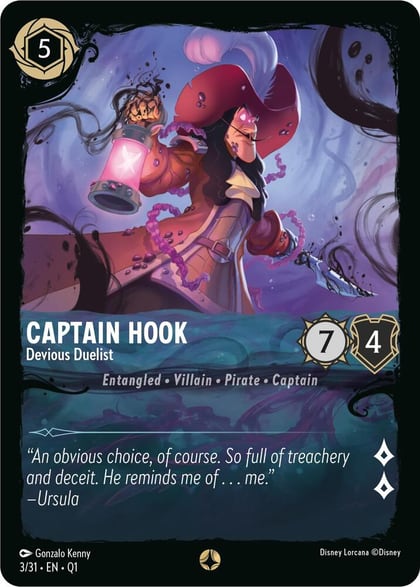 Captain Hook - Devious Duelist, Illumineer's Quest: Deep Trouble 3/31