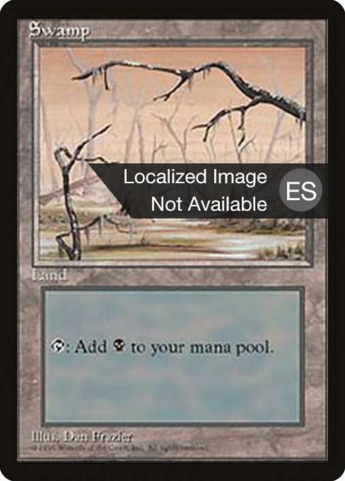 Swamp (B), Fourth Edition (Foreign Black Border) 190