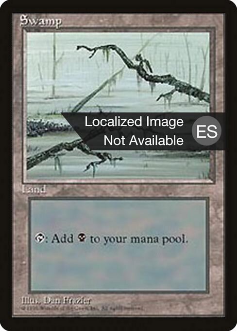 Swamp (C), Fourth Edition (Foreign Black Border) 191