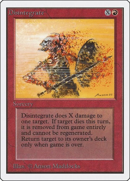 Disintegrate, Unlimited Edition #9037