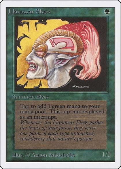 Llanowar Elves, Unlimited Edition #9125