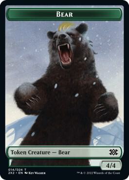 Bear // Monk Double-Sided Token, Double Masters 2022 14 // 6