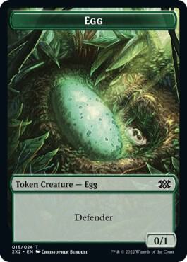 Egg // Aven Initiate Double-Sided Token, Double Masters 2022 16 // 4