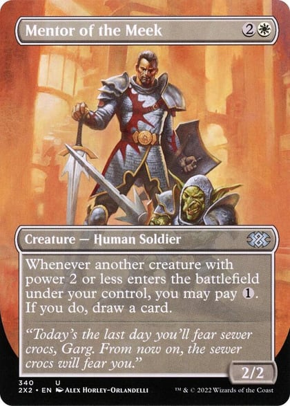 Mentor of the Meek (Borderless), Double Masters 2022 340