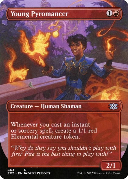 Young Pyromancer (Borderless), Double Masters 2022 364