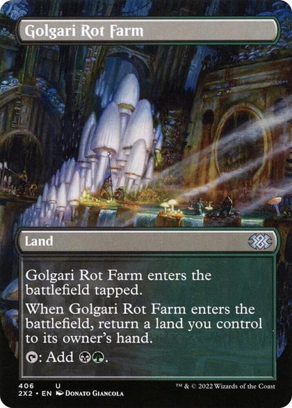 Golgari Rot Farm (Borderless), Double Masters 2022 406