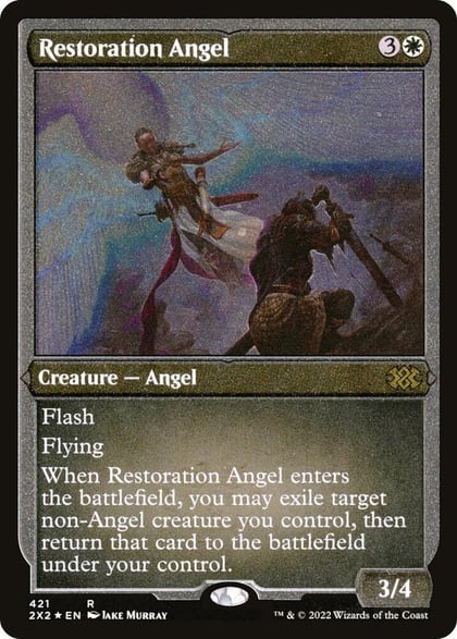 Restoration Angel (Foil Etched), Double Masters 2022 421