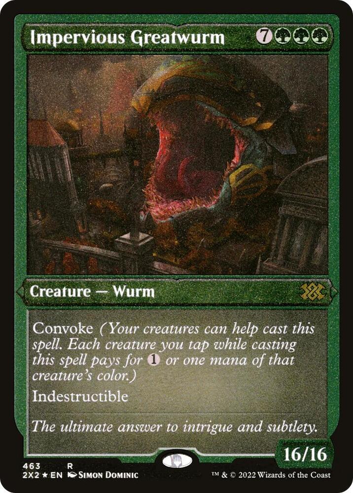 Impervious Greatwurm (Foil Etched), Double Masters 2022 463