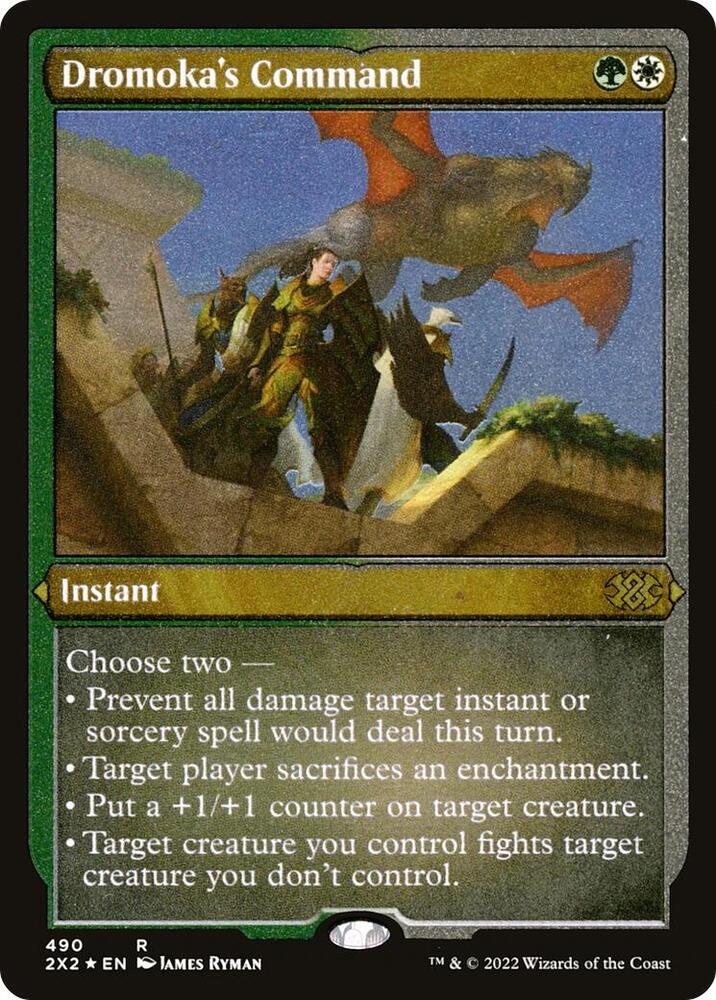 Dromoka's Command (Foil Etched), Double Masters 2022 490