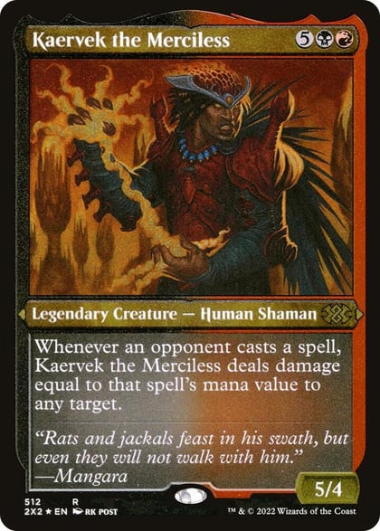 Kaervek the Merciless (Foil Etched), Double Masters 2022 512