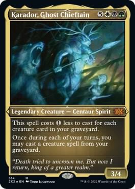 Karador, Ghost Chieftain (Foil Etched), Double Masters 2022 514