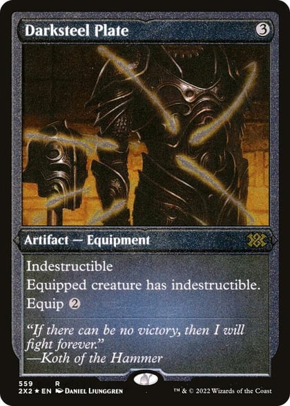 Darksteel Plate (Foil Etched), Double Masters 2022 559
