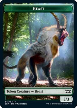 Beast // Treasure Double-Sided Token, Double Masters 13 // 27