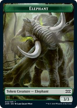 Elephant // Golem Double-Sided Token, Double Masters 14 // 23