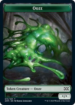 Ooze // Wurm (029) Double-Sided Token, Double Masters 15 // 29