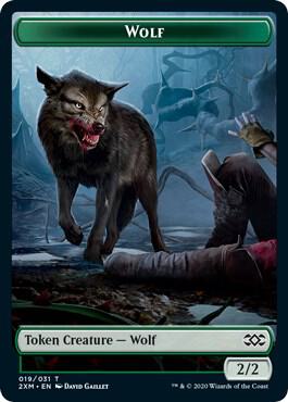 Wolf // Wurm (030) Double-Sided Token, Double Masters 19 // 30