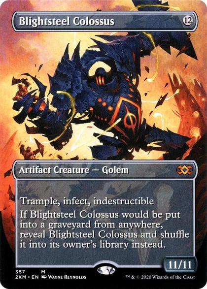 Blightsteel Colossus (Borderless), Double Masters 357