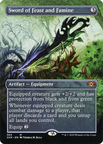 Sword of Feast and Famine (Borderless), Double Masters 364