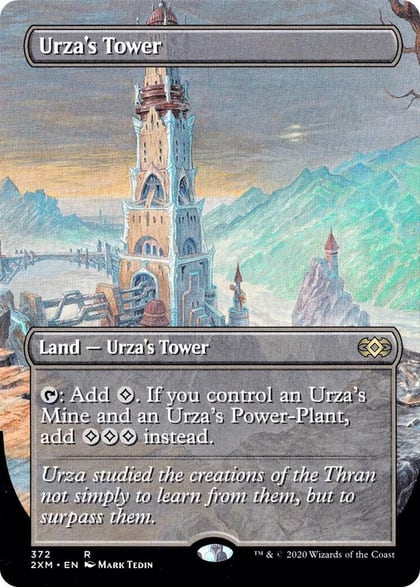 Urza's Tower (Borderless), Double Masters 372