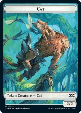 Cat // Servo Double-Sided Token, Double Masters 4 // 25