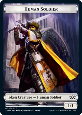 Human Soldier // Tuktuk the Returned Double-Sided Token, Double Masters 5 // 28