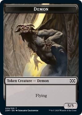 Demon // Germ Double-Sided Token, Double Masters 9 // 10