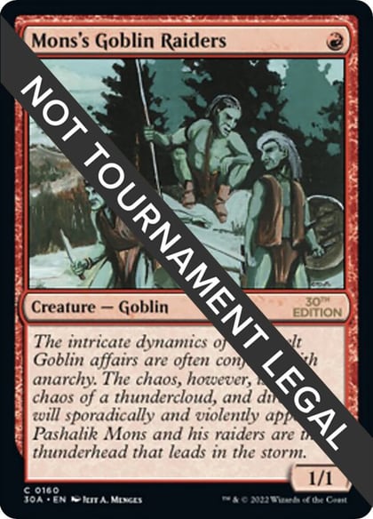 Mons's Goblin Raiders, 30th Anniversary Edition 160