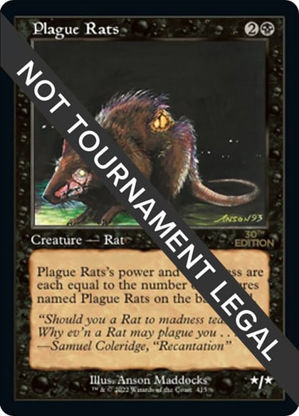 Plague Rats (Retro Frame), 30th Anniversary Edition 415