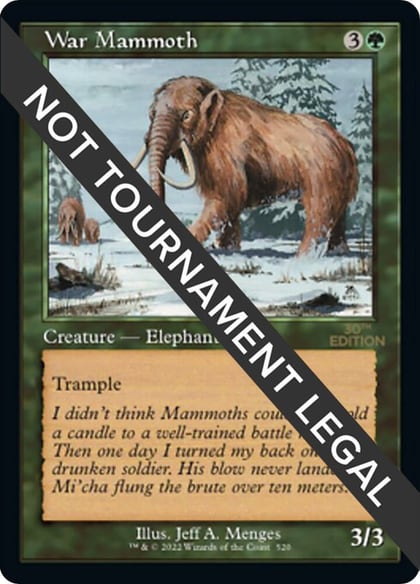 War Mammoth (Retro Frame), 30th Anniversary Edition 520