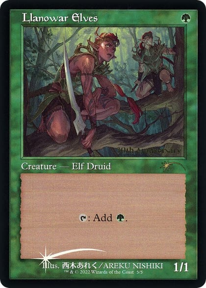 Llanowar Elves (Retro Frame), 30th Anniversary Promos 5